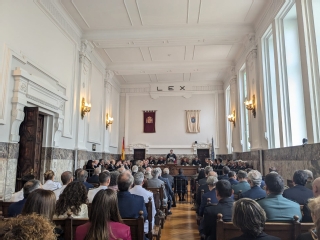 El presidente del TSXG, José María Gómez y Díaz-Castroverde, durante su intervención
